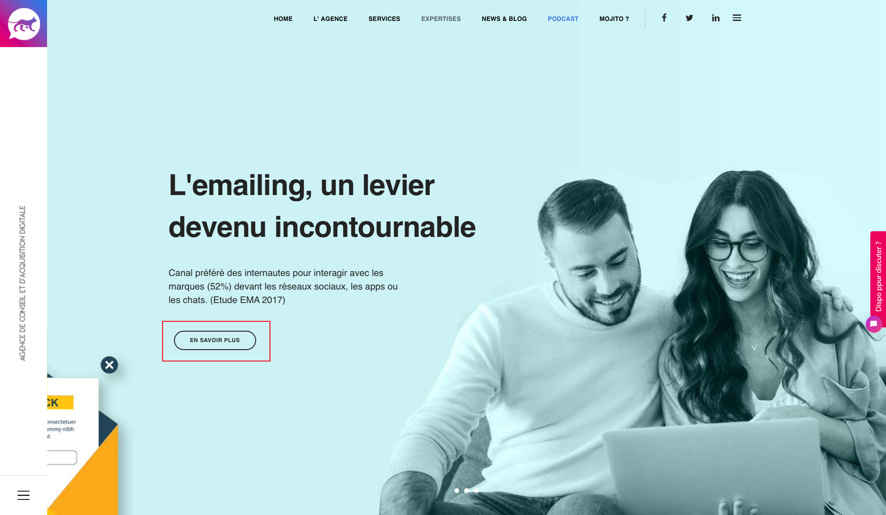 Call to Action sur le site internet de Com&Click